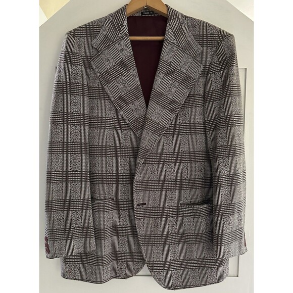 VTG Santa Maria Blazer Jacket Leisure Suit Sport Coat 70s Hipster Disco MCM 44 S - Picture 2 of 9